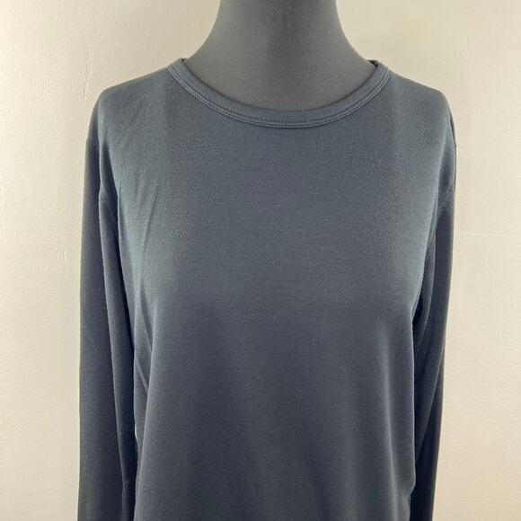 PATAGONIA Capilene Black Crewneck Midweight Long Sleeve Pullover Baselayer Top L - Picture 3 of 10